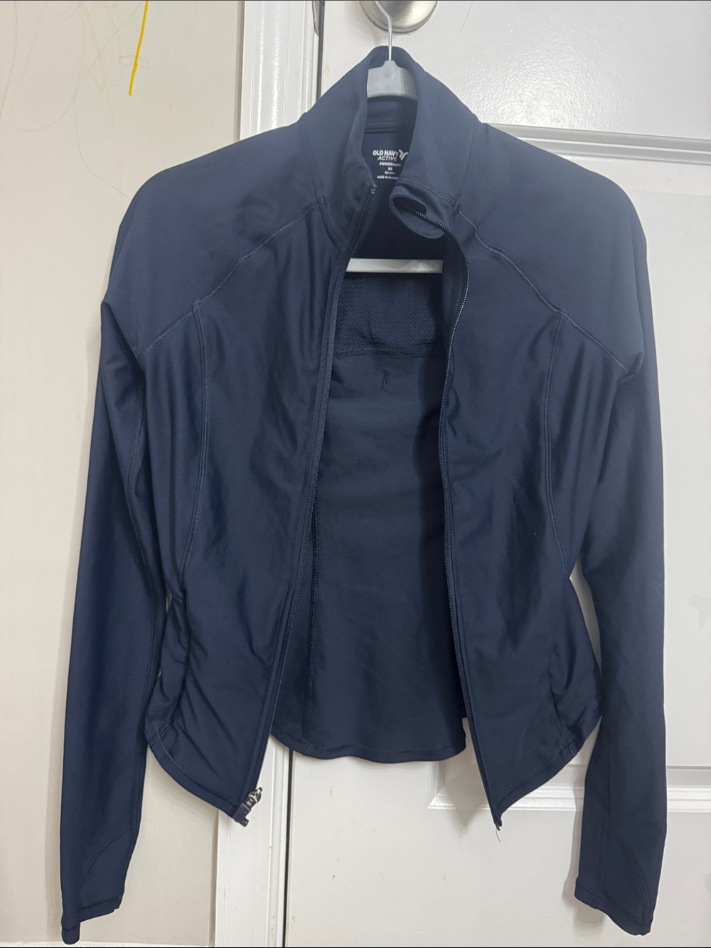 Old Navy Women's Navy Active Full-Zip Bomber Jacket stretch